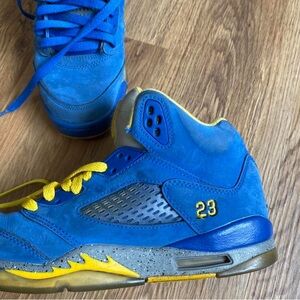 Jordan Kids Shoes in Blue and Yellow